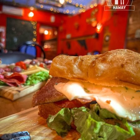 Focaccia sandwich de media tarde
